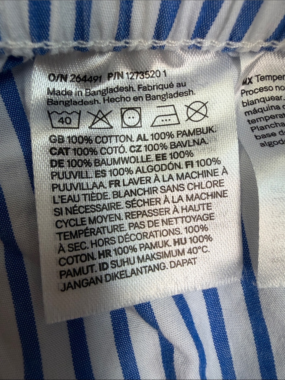 H&M Blue & White Vertical Stripe Pants - Picture 5 of 6